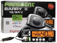 RÁDIO CB PRESIDENT BARRY ASC AM/FM NB 12V 24V A3K