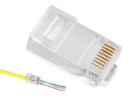 ZÁSTRČKA RJ45, Cat 6 WIRE, PASS THROUGH, 100 ks.