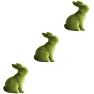 Socha králika Flocked Bunny Flocked Crafts 3 KS