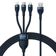 Silný kábel 5v1 micro USB/Lightning/USB C 100W