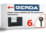 Visiaci zámok proti vlámaniu GERDA KZT60 pin 6 kľúčov