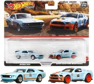 Hot Wheels Premium 2 Pack GULF Ford Mustang Boss / Custom Mustang GULF