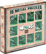 10 KOVOVÝCH PUZZLES zelená sada Metal Puzzles kovové puzzle