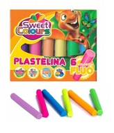 Plastelína 6 farieb Koma Plast Sweet Colors Fluo