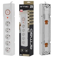 ARMAC Z5 POWER STRIP GREY 3M 5X 230V 10A s poistkou