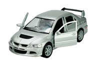 WELLY MITSUBISHI LANCER EVOLUTION VIII STRIEBORNÁ 1:34 NOVÝ KOVOVÝ MODEL 42338