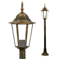 Vysoká záhradná lampa Liguria patina E27 20W Polux