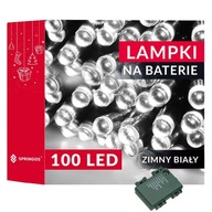 OSVETLENIE VIANOČNÉHO STROMČEKA 100 LED VONKAJŠIE BIELE + ČASOVAČ