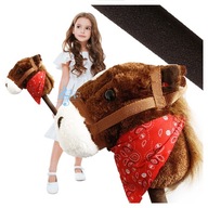 Hobby Horse mäkká konská hlava kôň na palici vzdychá 68 cm cvalom znie plyšovo