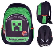 Trojkomorový batoh, VEĽKÁ OBJEM 27L, Astra Minecraft ORIGINAL CREEPER