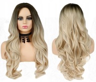 Syntetická parochňa tmavá blond/svetlo blond ombre