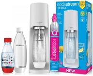 Biely karbonizačný valec na fľaše Sodastream Terra