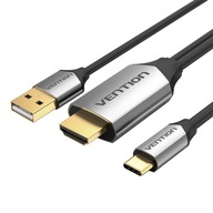 Adaptér VENTION Type-C -- HDMI 4K + USB Napájanie 1,5 m