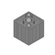 10x Spojovacia kocka pre profily 20x20x1,5mm, typ H