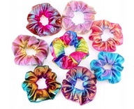 HAIR RIBLES SCRUNCHIES ZADARMO RAINBOW SET