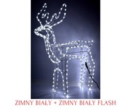 REINDEER 3D LED COOL WHITE MOTION. HLAVA 125CM BLESK