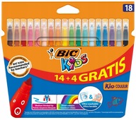 BIC Kids COULEUR TRIPS, ľahko stierateľné, 18 farieb