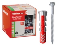 FISCHER DUOPOWER hmoždinky 10x50 S hmoždinka so skrutkou 25 ks 555110