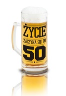 Fantastický krígeľ na pivo Život začína v 50