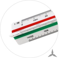 Trojuholníková plastová stupnica Leniar Geodeta 30cm