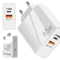 RÝCHLA SIEŤOVÁ NABÍJAČKA 65W GaN USB USB-C QC PD