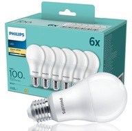 PHILIPS SET 6x E27 LED žiarovka 13W = 100W 2700K TEPLÁ BIELA ​​1521lm A60