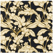 Obrúsky vliesové Black Gold FLORAL 50 ks.