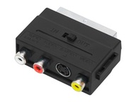 10 x Splitter SCART-3 PLUG RCA ZÁSUVKA + SVHS ZÁSUVKA s vypínačom