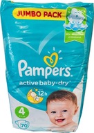 Pampers Active Baby veľkosť 4 MAXI 70ks Jumbo bal