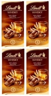 4x100g LINDT Čokoláda s whisky náplňou