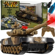 Diaľkovo ovládaný RC tank Veľký tank + Diaľkové ovládanie Strieľa Sound LED Svetlo War