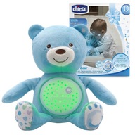 CHICCO BEAR PROJEKTOR 3V1 NOČNÁ LAMPA MELÓDIE UKÁŽKY 30 MINÚT MODRÁ