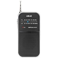 AKAI APR-350 AM FM VRECKOVÉ RÁDIO ANALÓGOVÉ MONO ČIERNA