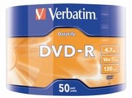 VERBATIM DVD-R disky 16x 4,7GB Matná strieborná 50 ks.