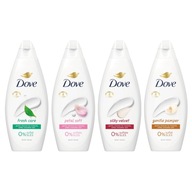 Sada sprchového gélu Dove mix hodvábne zamatové jemné svieže okvetné lístky 4x250 ml