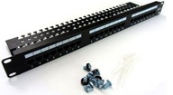 DIGITUS Patch panel 19' cat.5e 24p UTP LSA polica