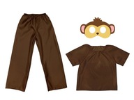 KOSTÝM MONKEY MONKEY PANTS MASKA 116-128 3 kusy