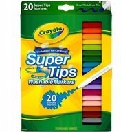 Crayola Supertips umývateľné farebné fixky 20 farieb