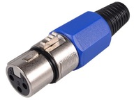 Konektor XLR 3-PIN konektor mikrofónu modrý