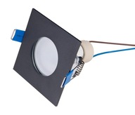 Čierny kryt IP44 SQUARE H0093 MaxLight očko