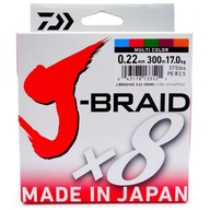 Daiwa Multi COLOR J-BRAID X8 oplet 0,22MM 300M 12755-122