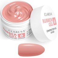 Claresa Rubber Gel Rubber Construction Gel 6 Stredne teplá ružová 12g