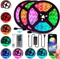 RGB+W LED pásik 15m Vodotesný IP65 DIODES 5050 Diaľkové ovládanie + OVLÁDANIE APLIKÁCIE