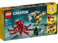 LEGO Creator 3v1 31130 Cesta za potopeným pokladom 8+ chobotnice rejnokov