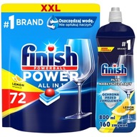 Finish Capsules Power 72 AIO + Leštidlo 800 ml