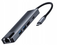 ADAPTÉR 5v1 USB-C Thunderbolt 3 HDMI 4K MacBook M1