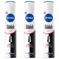 NIVEA Black White Dámsky antiperspirant - deodorant pre ženy 3x200 ml