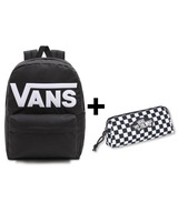 Vans Set - Batoh OLD SKOOL DROP V VN000H4ZBLK Blk + puzdro na ceruzku VN000H58Y28