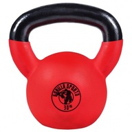 Kettlebell, liatinová guľa s pogumovaným povrchom, 30 kg