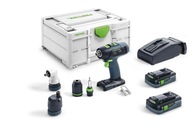 Skrutkovač 18V FESTOOL T18+3 HPC 4.0 I-Set